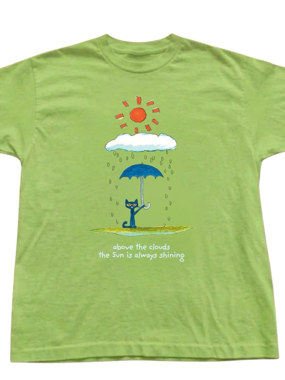 Gildan Tee with Cat and Umbrella Graphic